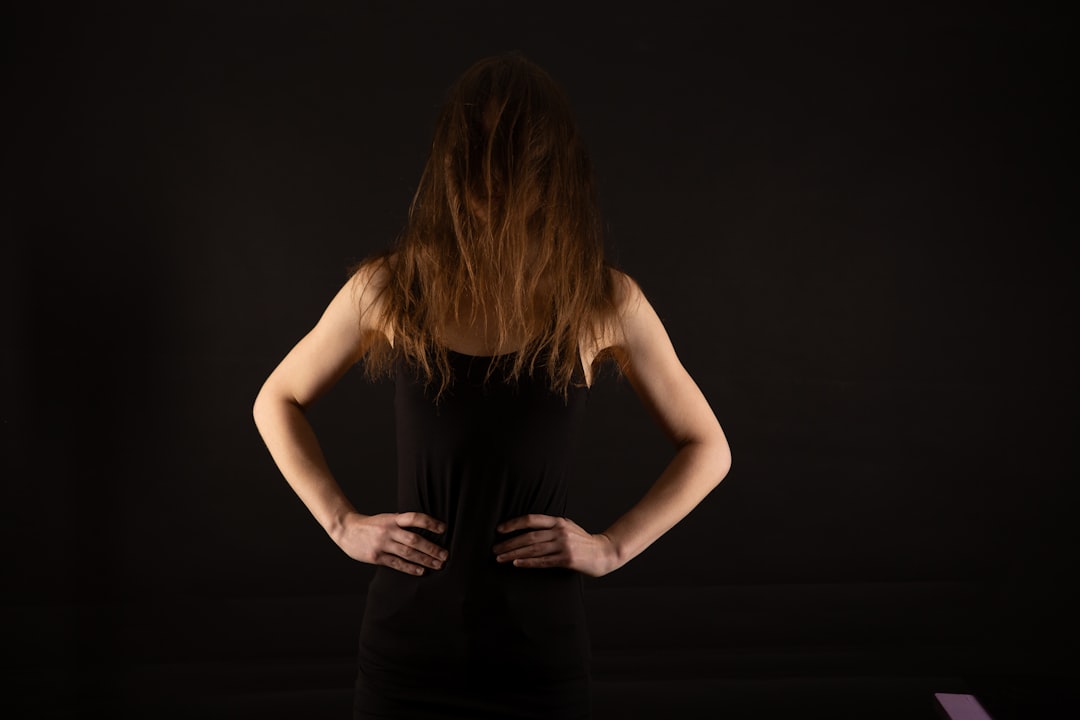 Photo dark green dress